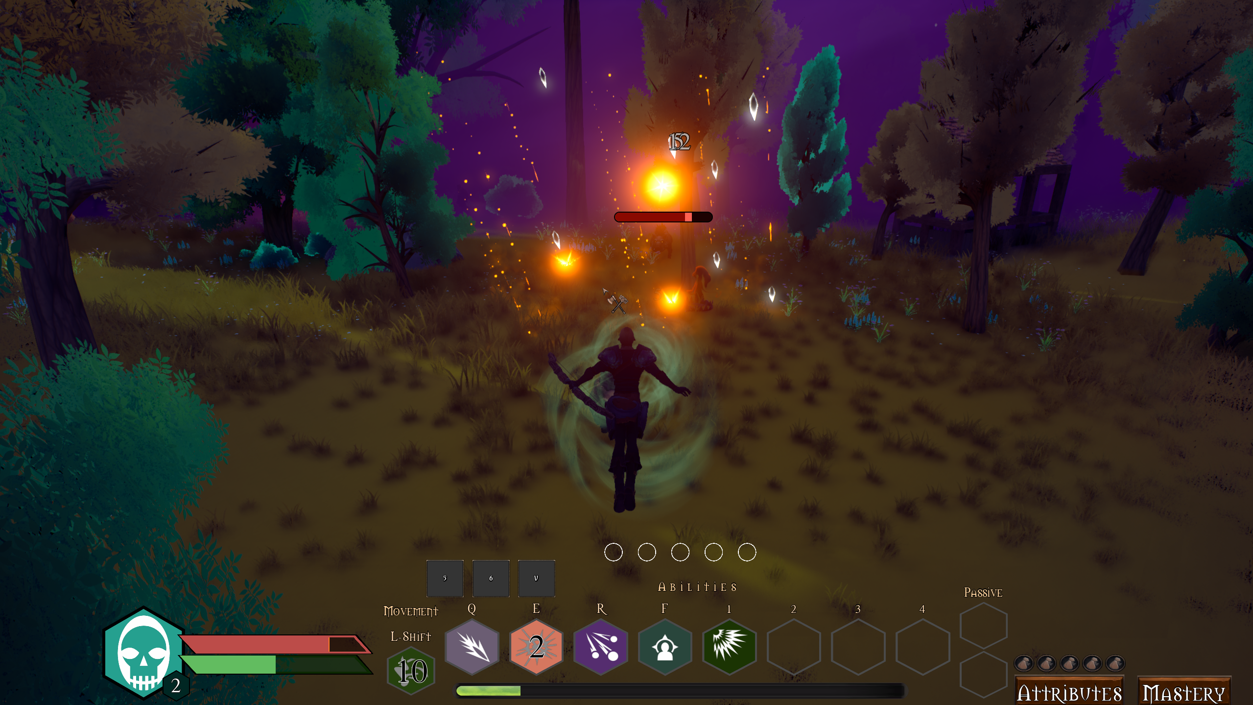 Purple night — enemy spellcaster