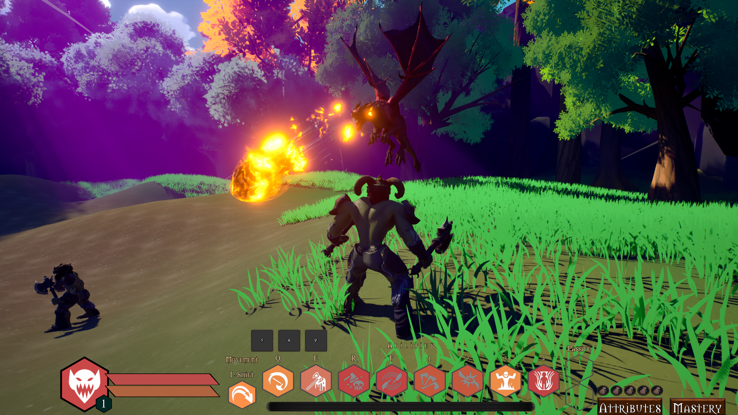 Dragon battle — open world