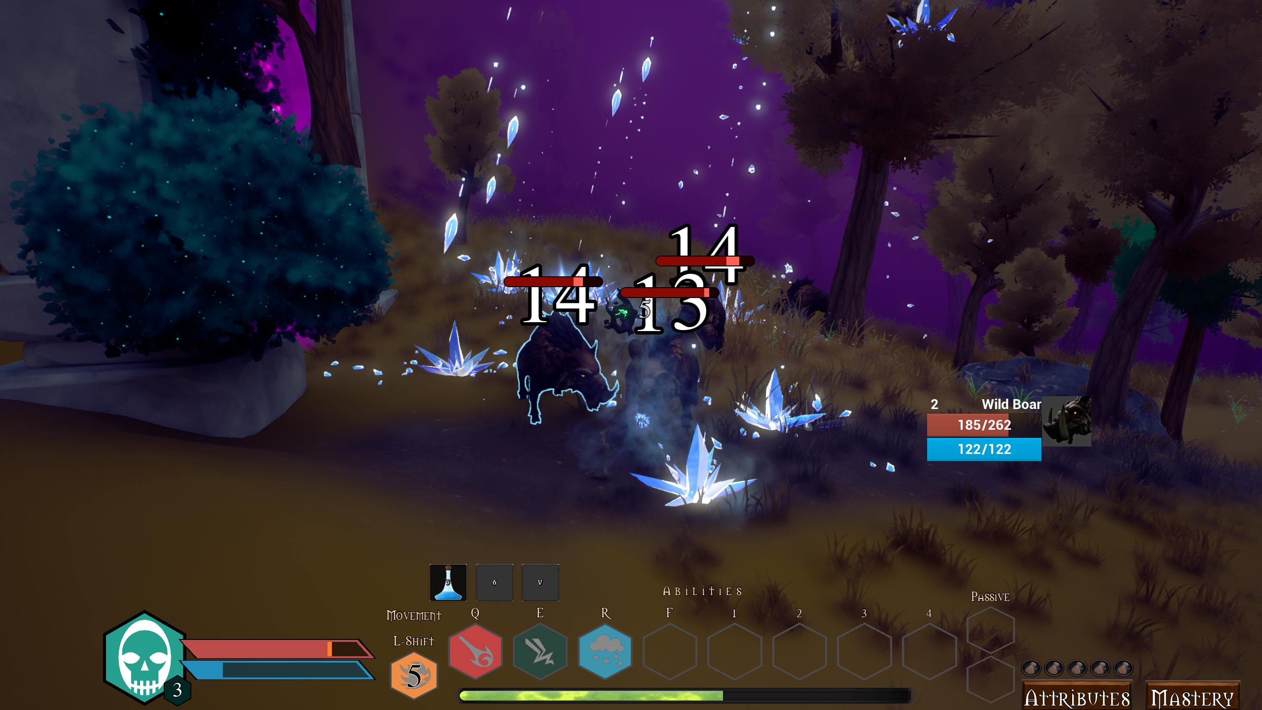 Purple forest — crystal combat